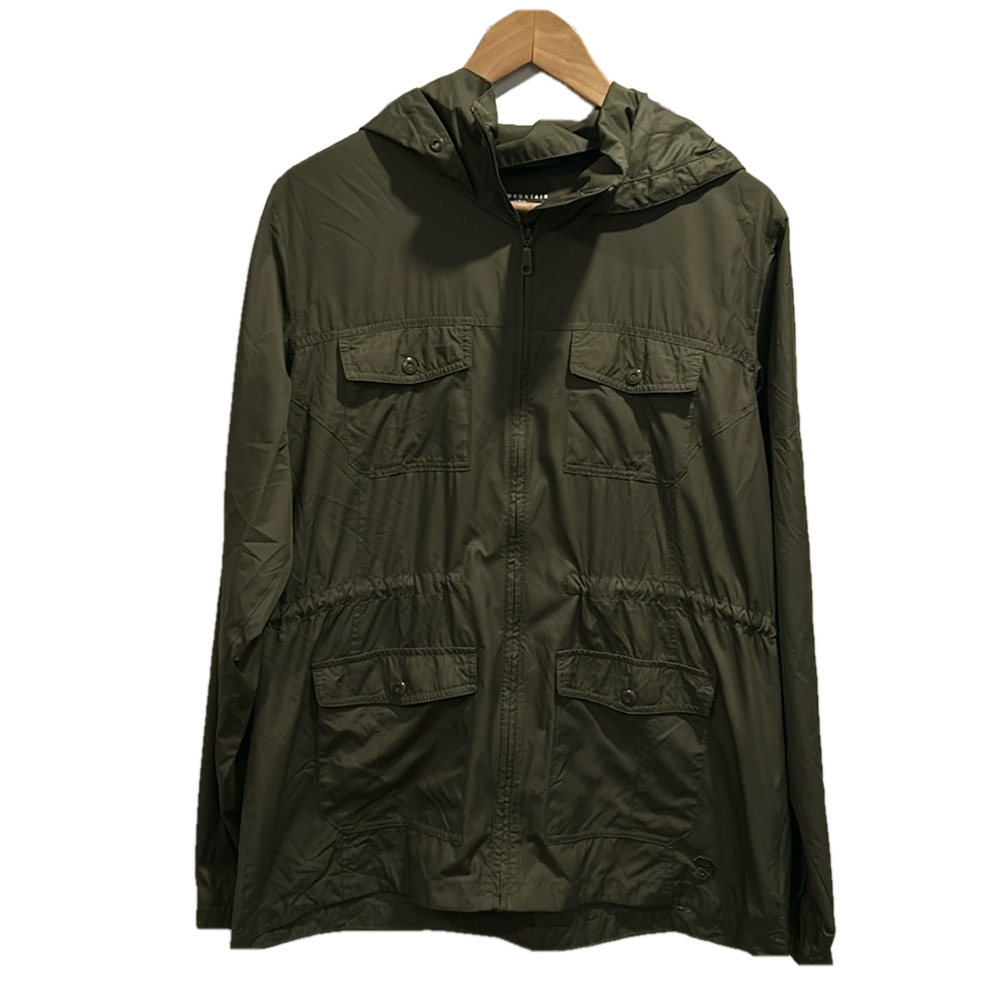 Mountain Hardwear Light Jacket Coat Windbreaker Hooded Khaki Green Size